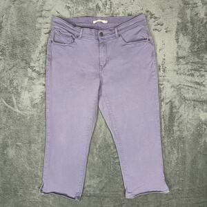 Levi's Classic Capri Jeans Womens 31‎ Purple Lilac Cropped Light Purple Lavender